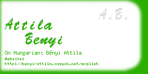 attila benyi business card